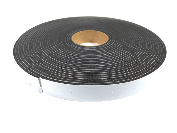 Fita de Vedação em PVC Preto Adesivado 1 Lado 03mm x 20mm x 10m