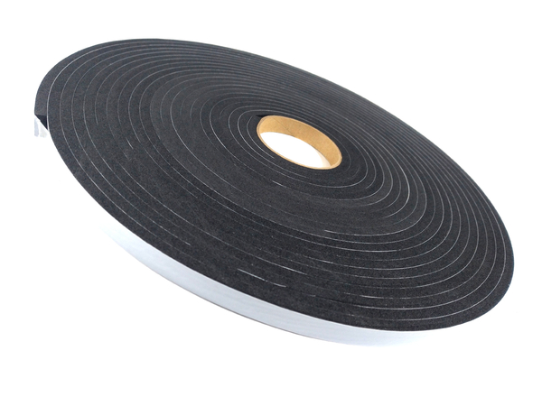 Fita de Vedação em Espuma Neoprene Preto Adesivo 1 Lado 5mm x 10mm x 10m 