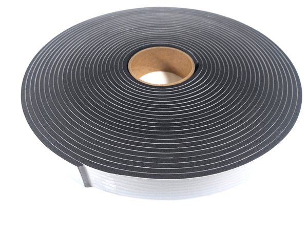 Fita de Vedação em Espuma Neoprene Preto Adesivo 1 Lado 3mm x 25mm x 10m 