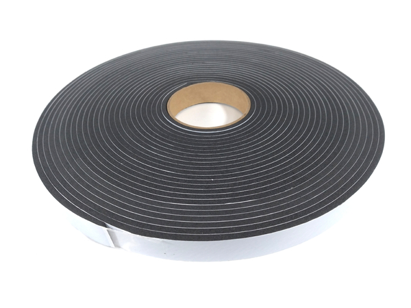 Fita de Vedação em Espuma de EPDM Preto Adesivado 1 Lado 3mm x 15mm x 10m