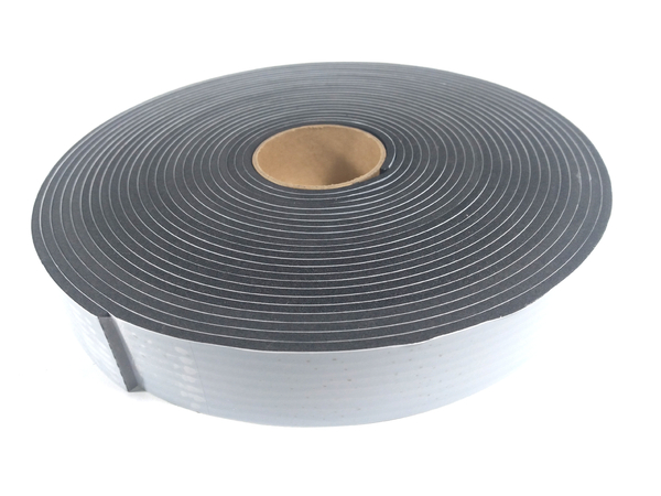 Fita de Vedação em Espuma de EPDM Preto Adesivado 1 Lado 3mm x 30mm x 10m