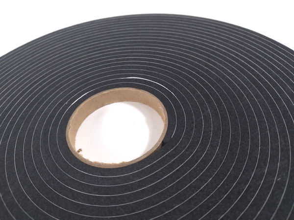 Fita de Vedação em Espuma de EPDM Preto Adesivado 1 Lado 4mm x 10mm x 10m