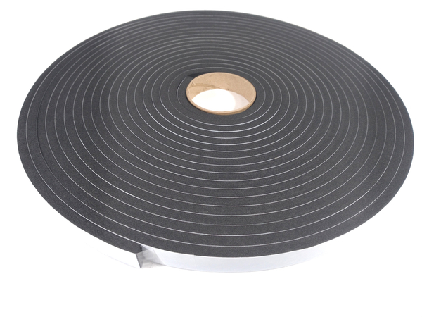 Fita de Vedação em Espuma de EPDM Preto Adesivado 1 Lado 6mm x 15mm x 10m