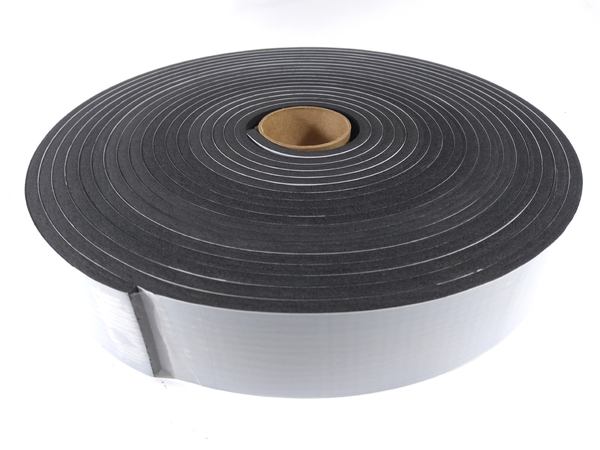 Fita de Vedação em Espuma de EPDM Preto Adesivado 1 Lado 6mm x 50mm x 10m