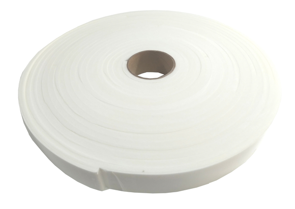 Fita de Vedação em EVA Branco Adesivado 1 Lado 05mm x 30mm x 10m