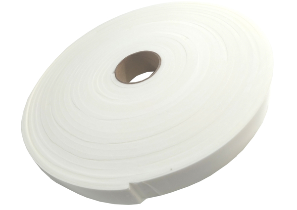 Fita de Vedação em EVA Branco Adesivado 1 Lado 05mm x 30mm x 10m