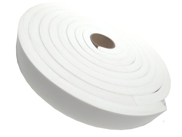 Fita de Vedação em EVA Branco Adesivado 1 Lado 15mm x 40mm x 5m