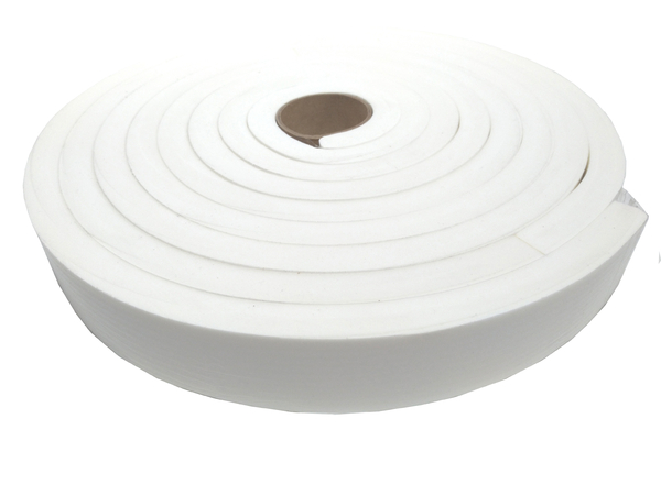 Fita de Vedação em EVA Branco Adesivado 1 Lado 15mm x 40mm x 5m